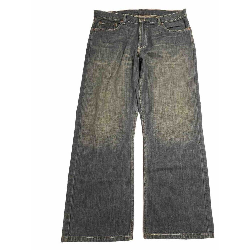 Levis 527 Boys Medium Wash 5 Pocket Boot Cut Denim Blue Jeans Size 18H 36x29